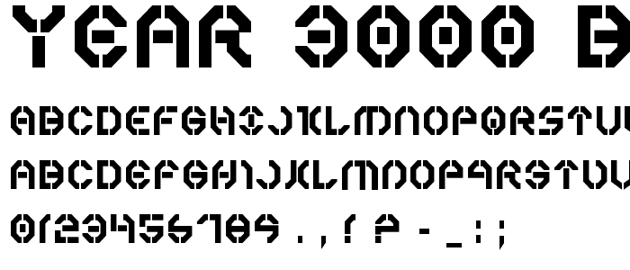 Year 3000 Bold font